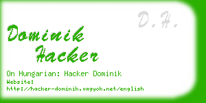 dominik hacker business card
